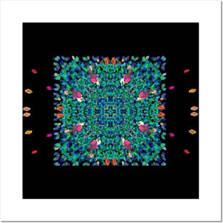 3D Glass Rainbow Mandala no.1 Posters and Art